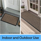 GORILLA GRIP 100% Waterproof All-Season WeatherMAX Doormat, US Designed Natural - Image 9