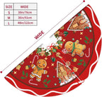Gingerbread Man Candy Christmas Tree Skirt Xmas Tree Mat Christmas Tree Ornaments Decorations Holiday Party Indoor Outdoor 36"