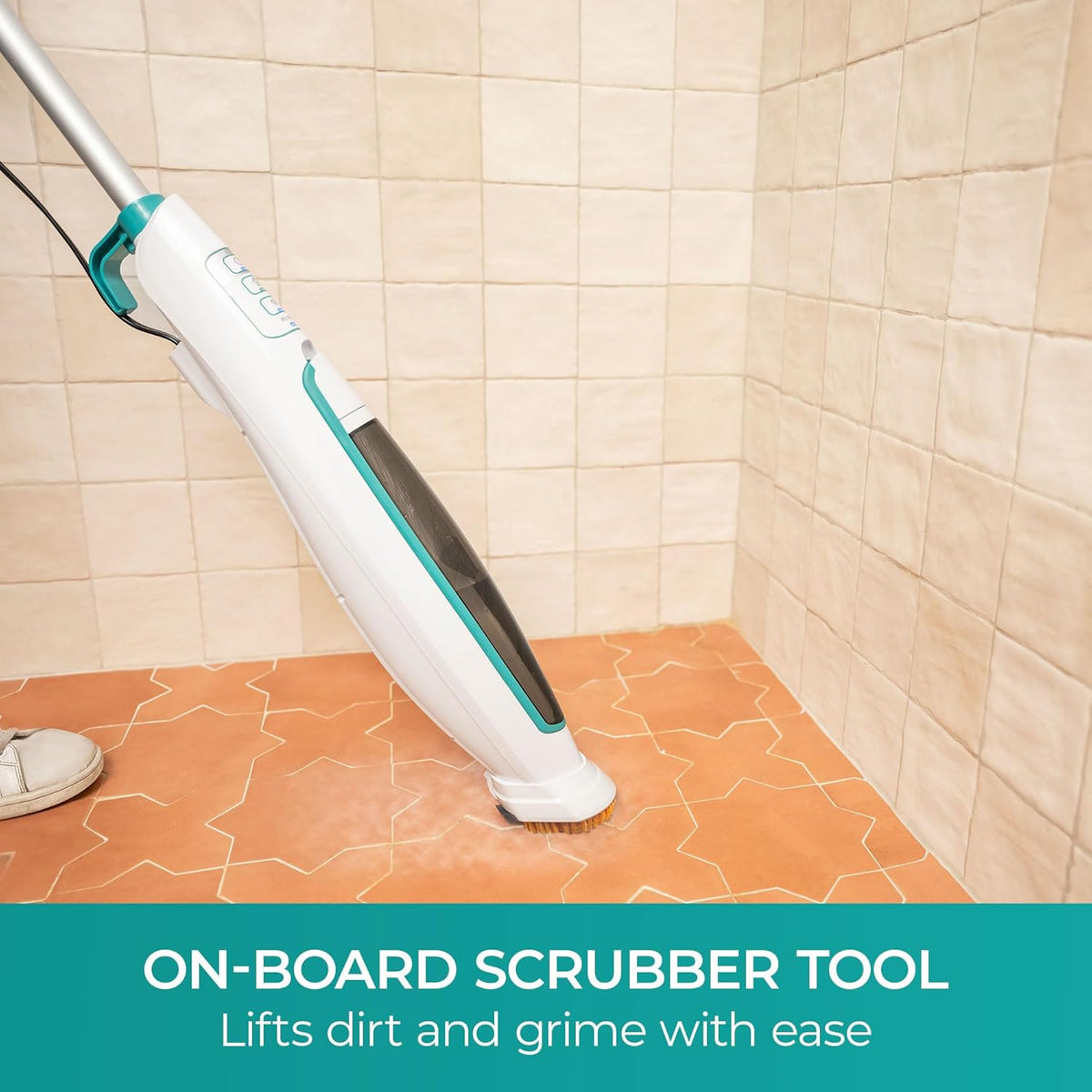 Kenmore SM2060 S200 Series Steam Mop for Floor Cleaning with Easy Scrubber & 2pcs Washable Pads, 2 Modes, Quick-Heating, Lightweight for Hardwood and Tile