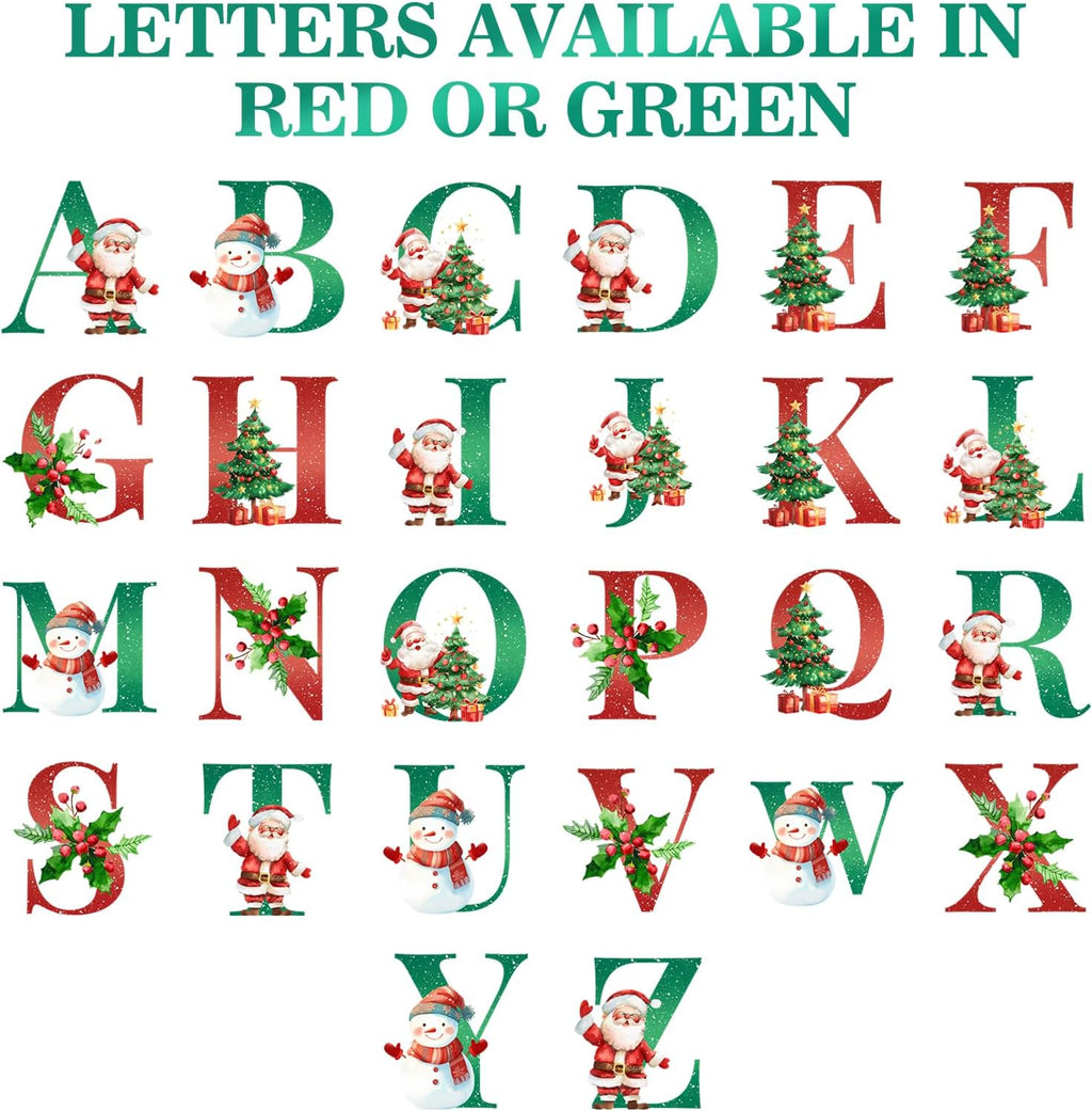 Personalized Christmas Ornaments 2025, Custom Name Initial A-Z Monogram Wood Custom Christmas Ornament for Kids Boys Girls, Customized Letter Name Ornaments for Christmas Tree Decorations