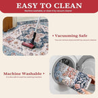 SERISSA 9x12 Washable Non Slip Boho Area Rug - Image 3