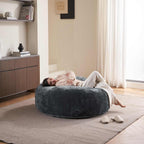 4FT Large Bean Bag Chairs,Big Adult Size Memory Foam Beanbags with Filler Included,Machine Washable Corduroy Cover,Soft Plush Gaming Bing Bag Puff Chair for Dorm, Living Room & Bedroom (Dark Gray)