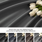 MIULEE Grey Back Tab Blackout Curtains 52x108 Inch Long 2 Panels Set | Rod - Image 8