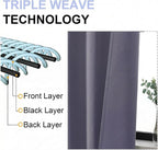 Simplebrand Ava Greyish Purple Blackout Curtains - Image 5