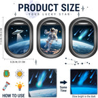 Quanhaigou Glow in The Dark 3D Space Wall Decals, Set of 3 Galaxy Window Stickers for Wall,Planet Themed Room Decor for Kids Boys
