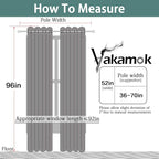 Yakamok Grey Blackout Curtains 96 Inches Long - Image 8
