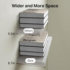 BAYKA Floating Shelves for Wall, 22.5 inches Wall Mounted Rustic Wood Shelves for Bathroom, Bedroom, Living Room, Floating Shelves for Books/Storage/Decor (White,Set of 3)