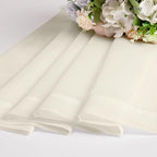 Cream Sheer Curtains 68 Inch Length 2 Panels Set - Image 6