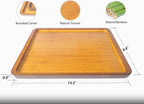 Bamboo Serving Tray – Two Sizes for Breakfast, Tea, Coffee & Snacks – Eco-Friendly Wooden Tray for Bed, Kitchen, Coffee Table, or Decorative Use