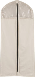 Household Essentials 3392-1 Cedarline Collection Hanging Garment Bag | Dress and Suit Protector | Natural Cotton Canvas,Off-White