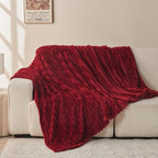 NEWCOSPLAY Fleece Ribbed Cozy Throw Blanket - Image 8