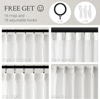 Topfinel White Pinch Pleated Semi Sheer Curtains Textured Linen Blended Light - Image 2