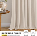 MIULEE Blackout Curtains for Bedroom 2 Panels 40 x 72 Inch Long Champagne | - Image 5