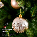 Christmas Ornaments for Xmas Trees,Champagne Shatterproof Christmas Ball Ornaments
