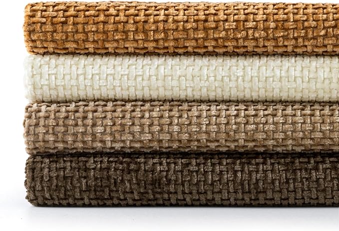 MIULEE Soft Decorative Chenille Fall Pillow Covers Brown 16x16 Pack of 4 | - Image 7