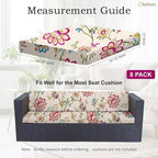 CALBODE 8pcs Single Seat Floral Print Outdoor Couch Cover, Waterproof Elastic - Image 2