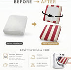 CALBODE 14 Pcs Stretch Outdoor Seat Cushion Covers, Washable Striped Chair Seat - Image 6