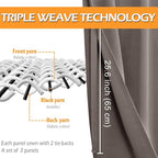 Blackout Curtains for Bedroom, 42 x 84 Inches Long, 2 Panels | Thermal - Image 3