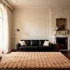 Coffee Rabbit Plush Rug 5'x8', Fluffy Shaggy Area Rug - Image 3