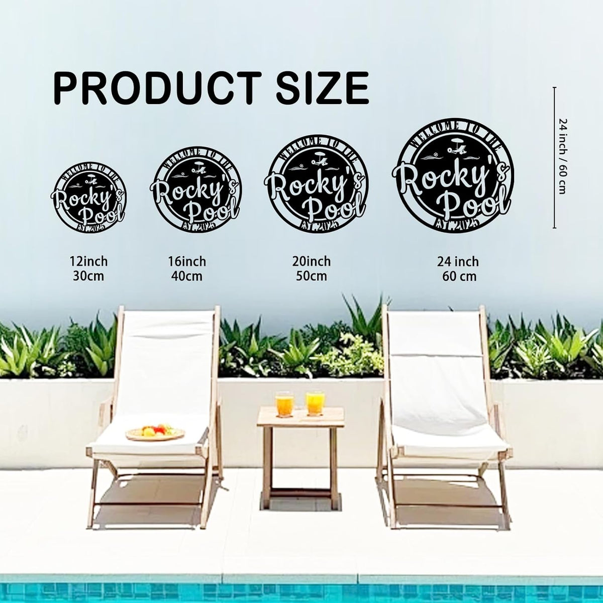 Custom Metal Pool Signs Outdoor - Personalized Funny Pool Rules, Rustic Wall Art for Pool Deck Decor, Outdoor Bar & Backyard Oasis Gift - MADE IN USA