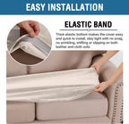 H.VERSAILTEX Velvet Stretch Individual Couch Cushion Cover Plush Slipcover for Loveseat Sofa Furniture Protector Seat Cover (1 Piece Loveseat Cushion Cover, Ivory)