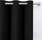 Black Thermal Blackout Curtains/52 x 72 Inch/Set of 2 Panels Room Darkening - Image 7