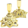 Candlestick Holders,Taper Candle Holder for Candlesticks Gold Plated Candle Metal Stick Candle Holders for Fireplace,Party, Dining,Wedding Decor,Fits 3/4 inch Thick Candle(Set of 2Pcs)
