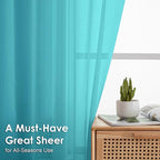Turquoise Sheer Curtains 78 Inches Long 2 Panels - Image 4