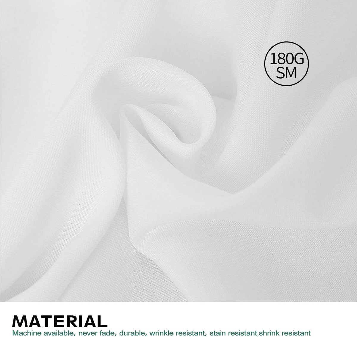 Surmente White Rectangle Tablecloth 90 x 156-inch Rectangular Polyester Table Cloth for Weddings, Banquets, or Restaurants