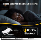 NICETOWN 100% Blackout Window Curtain Panels 68 inch Length - Image 2