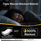 NICETOWN 100% Blackout White Curtains 48 inch Long, Grommet Thermal Window - Image 4