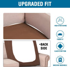 H.VERSAILTEX Super Stretch Individual Chaise Cover Sectional Couch Covers for L Shaped Sofa Both Left/Right Featuring Thick Jacquard Textured Twill Fabric (1 Piece Chaise Cover, Caramel)
