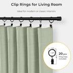 INOVADAY Sage Green Curtains 100% Blackout Curtains - Image 3