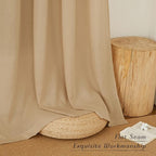 NICETOWN Semi Sheer Linen Burlap Curtains 54 inches Long, Grommet Thick Linen - Image 7