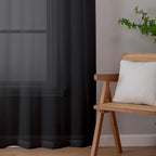 Simplebrand Black Sheer Curtains 63 Inch Length 2 Panels, Rod Pocket Solid - Image 5