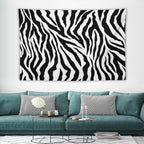 HZOHNAGO Zebra Print Tapestry Nature Wild Animals Black and White Stripe Printed Wall Tapestry Painting Wall Hanging for Bedroom Living Room Dorm 90" W x 60" H