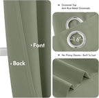 MIULEE Blackout Curtains for Bedroom 2 Panels 40 x 54 Inch Long Sage | Thermal - Image 4