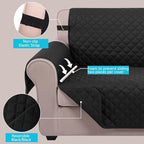 U-NICE HOME Reversible Recliner Chair Covers, Pet Friendly, Elastic Straps - Image 3