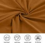 JQinHome 6 Pcs Dining Chair Slipcover,High Stretch Removable Washable Chair Seat Protector Cover for Home Party Hotel Wedding Ceremony (Camel)