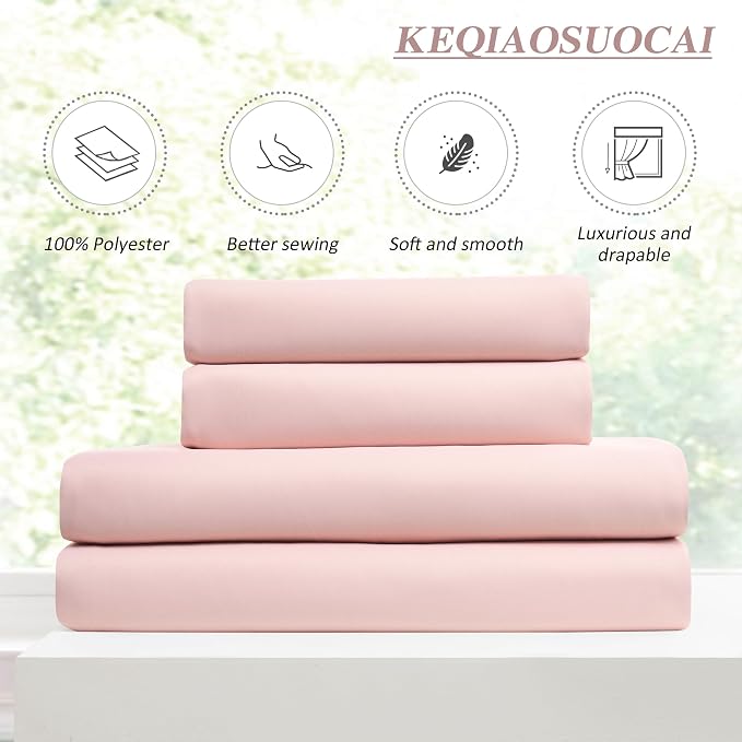 Pinch Pleated Pink Blackout Curtains 63 Inches Long, Sound & Light Reducing - Image 5
