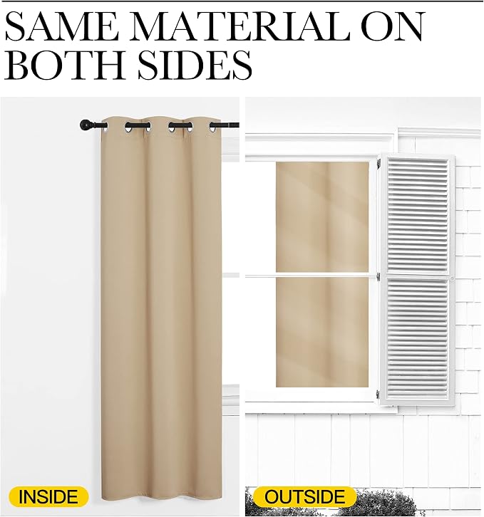 NICETOWN Bedroom Blackout Curtains Panels, 1 Pair, 55 inches by 92 Inch - Image 5