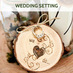 Falling in Art 2.3-3.1 Inches Natural Wood Slices Set for Crafts - 25Pcs Round Wood Discs with Pre-drilled Hole for DIY Projects, Christmas Ornaments and Wedding Decoration