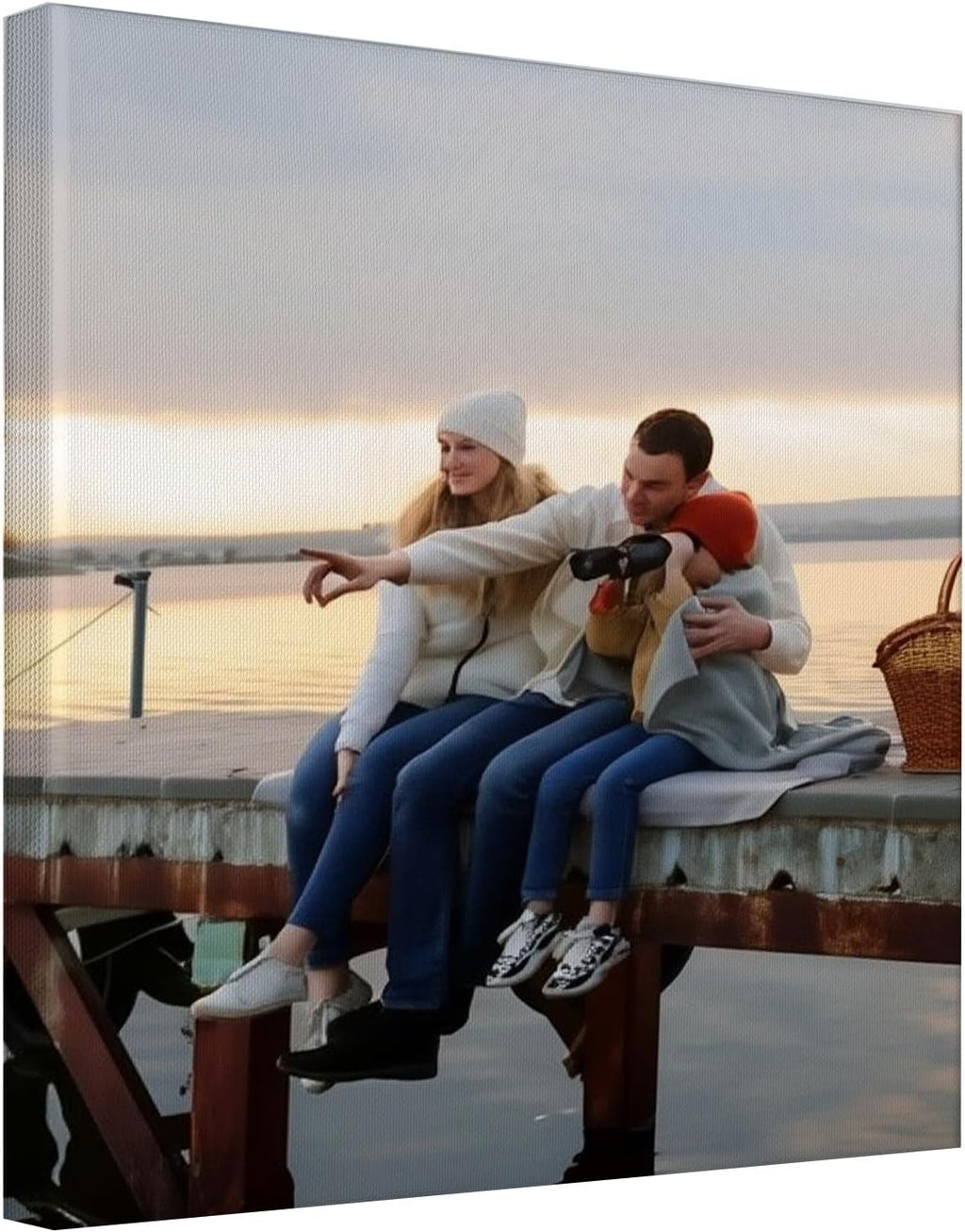 Customized Canvas Prints With Your Photos, Personalized Custom Canvas Wall Art, Custom Wall Art For Bedroom Unique Gift For Christmas Valentine'S Day Wedding Housewarming For Mom Women And Men 32×32