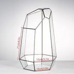 NCYP Large Geometric Terrarium - 16 Inches Tall Irregular Open Glass Terrarium Pot - Home Garden Tabletop Decoration Planter for Air Plants Succulents, Handmade (NO Plants, No Door)