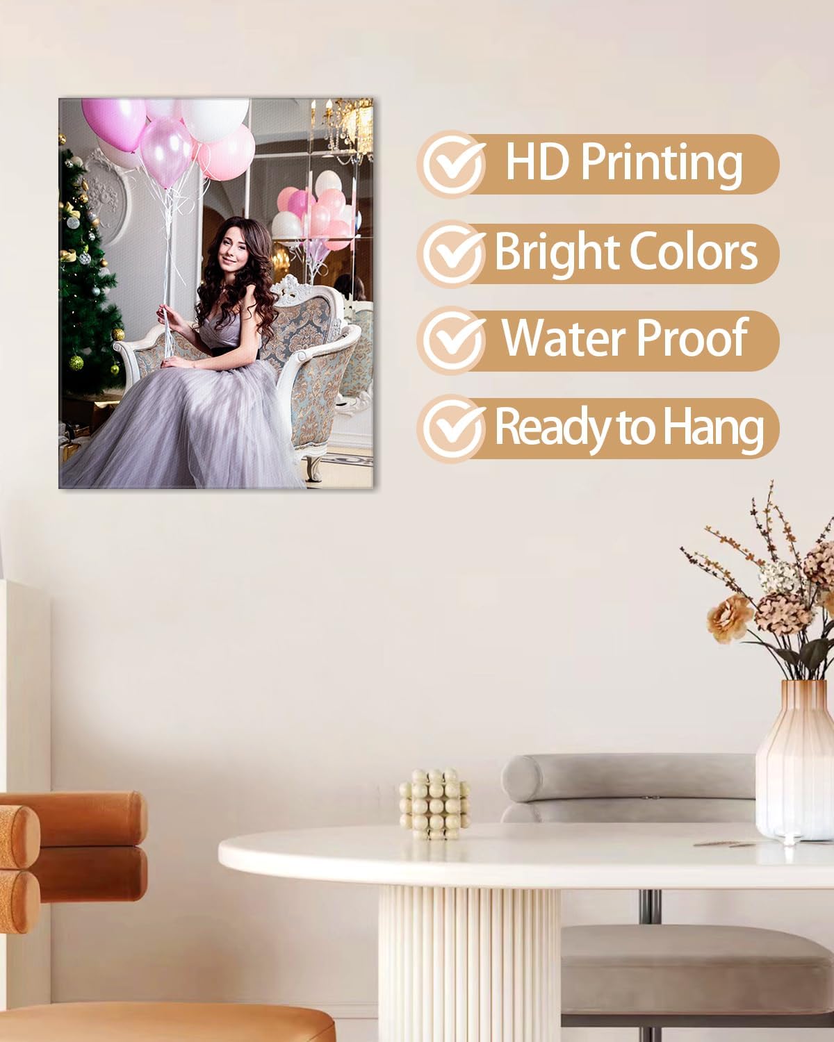AbcCustomize Custom Canvas Prints,Transform Your Memories into Beautiful Art with Personalized Photo on Canvas,Personalized Canvas Wall Art for Home Decor, Gifts, and Keepsakes