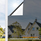 DOWELL Window Privacy Film, One Way Window Tint for Home, Static Cling Anti UV Sun Blocking Reflective Mirror Film, Heat Control See Out Not in Glass Tinting, Black Silver, 17.5" x 78.7"