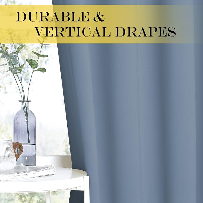 NICETOWN Blackout Wide Sliding Door Curtains - Image 5