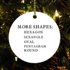 Personalized Christmas Ornaments 2024 Custom Photo Picture Text Ornament for Christmas Tree Hanging Customized Ceramic Home Holiday Decorations Gift for Xmas Kids Couples Family Dogs 2-Side Print 2.9"