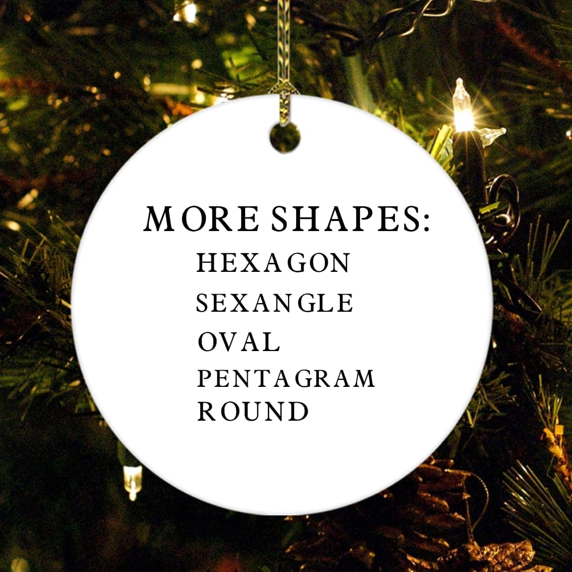 Personalized Christmas Ornaments 2024 Custom Photo Picture Text Ornament for Christmas Tree Hanging Customized Ceramic Home Holiday Decorations Gift for Xmas Kids Couples Family Dogs 2-Side Print 2.9"