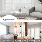 Chyhomenyc Ivory Sheer Curtains 108 Inch Long 2 Panels Set | Light Filtering - Image 3
